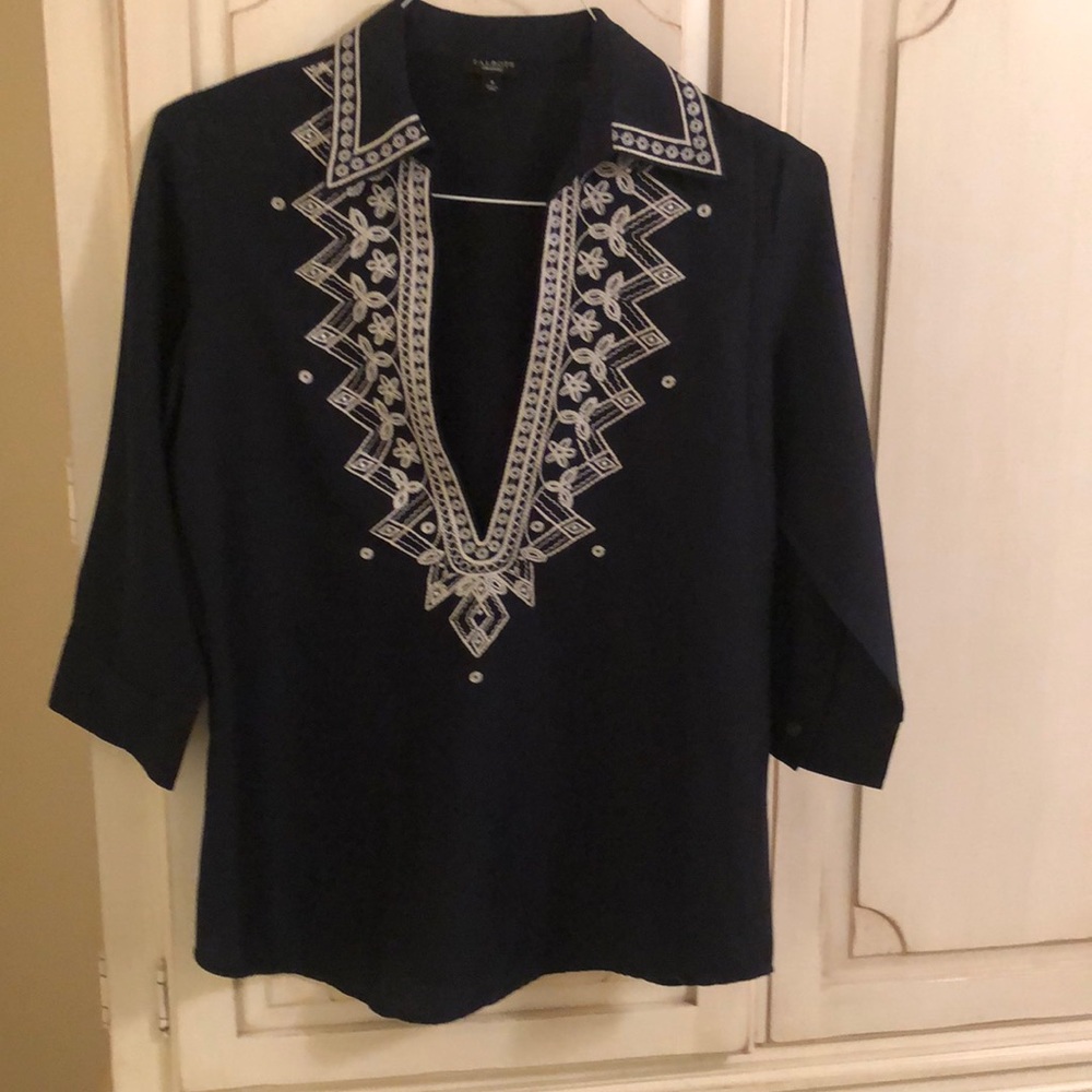 Talbots navy blue tunic size 8